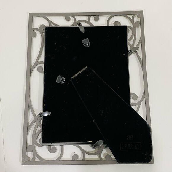 Burnes of Boston Silvertone Pewter Metal double picture frame Art Nouveau style - Picture 5 of 6